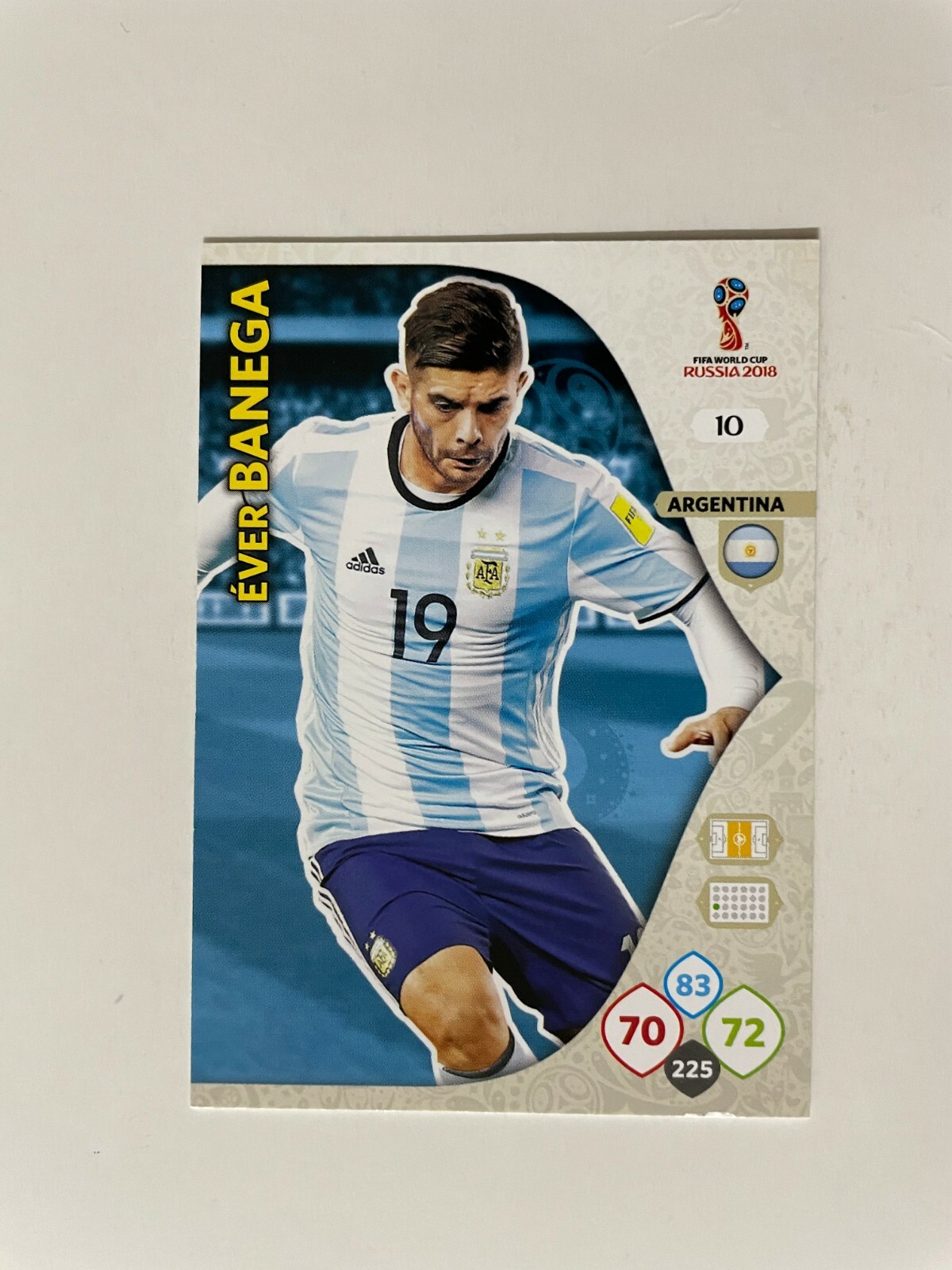 PANINI CARD ADRENALYN WORLD CUP RUSSIA 2018 ARGENTINA BANEGA n 10 NEW