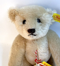 Steiff 9" Mohair Full Jointed Teddy Bear 0157/26 Tags Ear Button Made In Austria