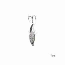 Fish WOW! 1oz Silver Laser Fishing Kast Spoon Champ Chrome casting Jig lures NEW