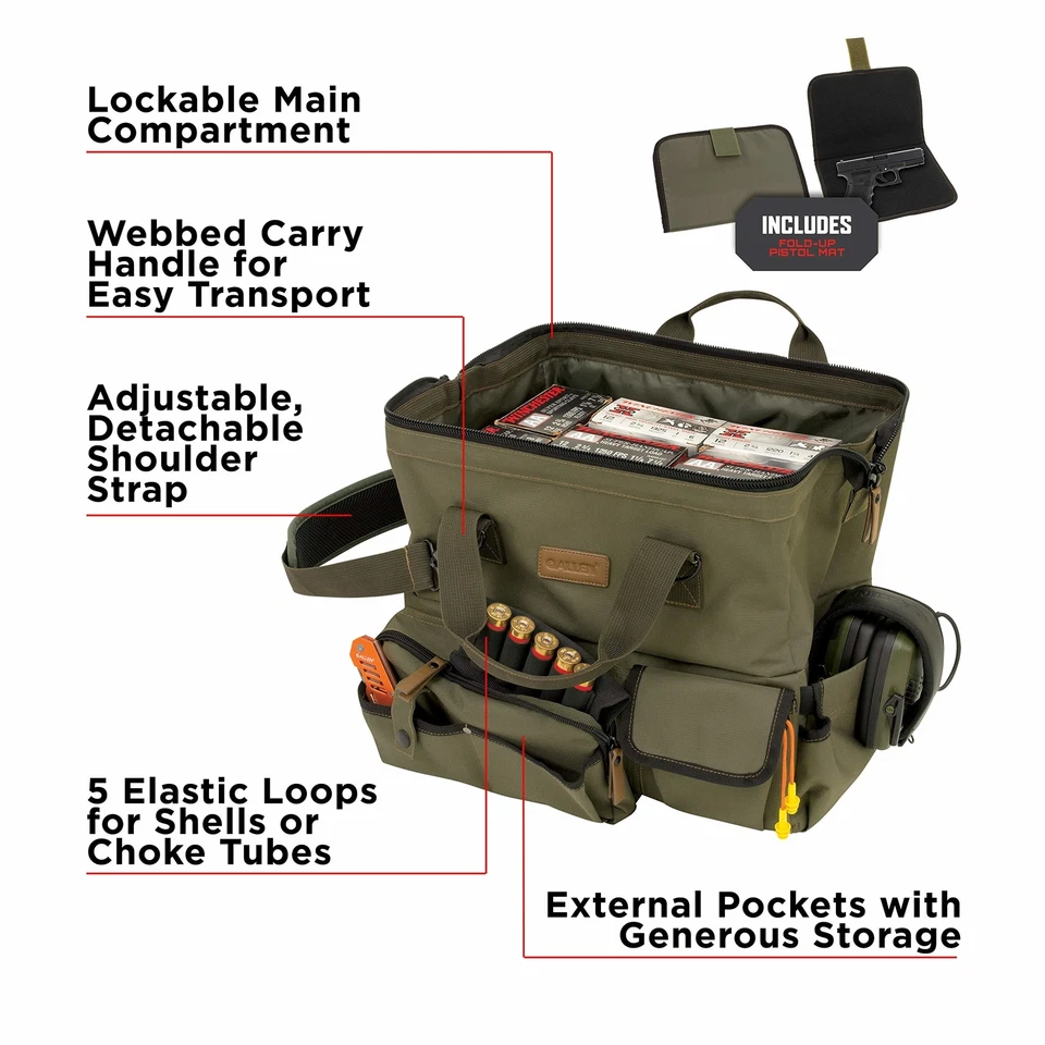 Allen Company Triumph Ripstop Range Bag & Handgun Mat - Olive - Image 3 of 4