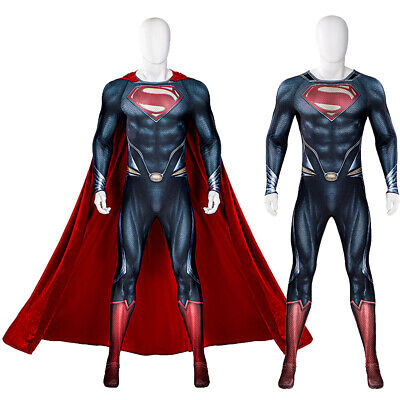 Man Of Steel Superman Clark Kent Battle Suit Halloween Cosplay Costume Set  - Magic Wardrobes