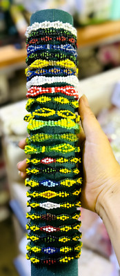 elastic Santeria handmade bracelet orula ochun shango elegua oya y camino color