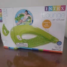 INTEX SIT N FLOAT INFLATABLE LOUNGE ADULT POOL CHAIR SWIMMING POOL BEACH GREEN
