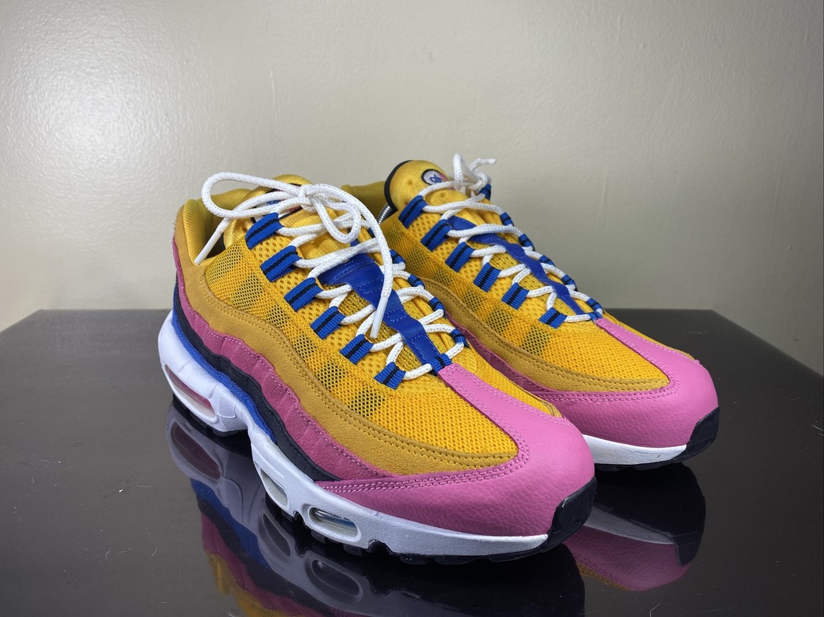 Nike Mens Air Max 95 Running Shoes Yellow Pink CZ9170-700 Nike Mens Air Max 95 Running Shoes Yellow Pink CZ9170-700