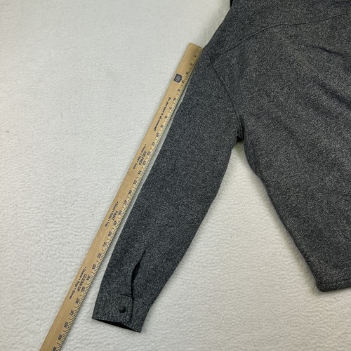 Chaqueta Eddie Bauer Para Hombres Pequeña Suéter Camisa Polar H. Gris Ébano Abotonada - Imagen 13 de 15
