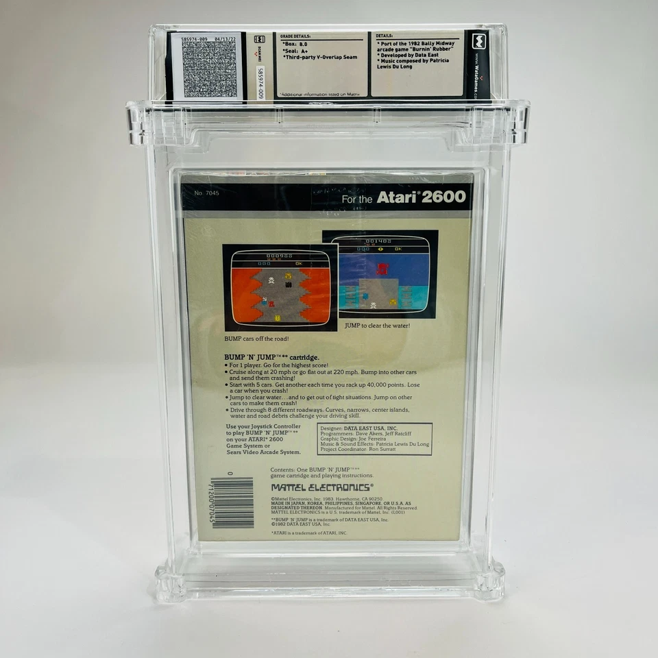 Bump 'n' Jump - Atari 2600, 1983 Mattel Factory Sealed Graded NIB WATA 8.0 A+ - Image 4 of 4