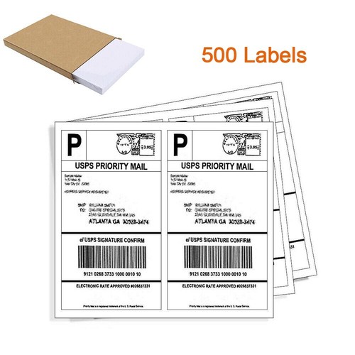 500 half sheet shipping labels 8 5x5 5 self adhesive 2 per sheet ebay 