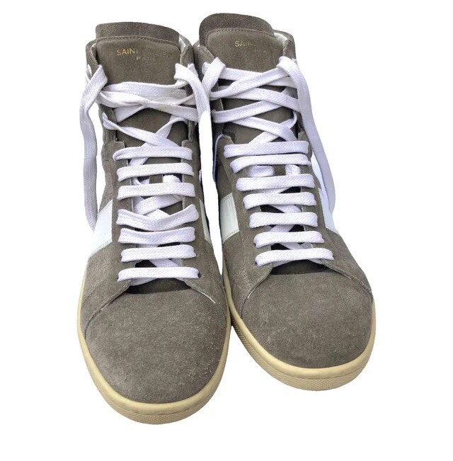 Scarpe da ginnastica Saint Laurent pelle scamosciata taglia alta UK 5 donna *****ARTICOLO AUTENTICO***