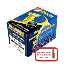 Concrete Masonry Fixing Screw Box of 100 Incl driver bit Timco Multi-Fix