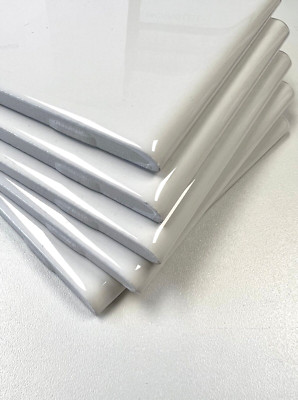 Daltile Semi Gloss 4-1/4 in. x 4-1/4 in. White Ceramic Bullnose Tile (1 SQFT)