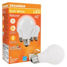 Sylvania Natural A19 E26 Medium LED Bulb Soft White 40 Watt Equivalence