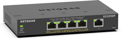 Netgear GS305EP-100NAS 5-Port Gigabit Ethernet SOHO Smart