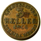 elf Germany Electorate of Hesse-Cassel 3 Heller 1860  Lion — photo 2