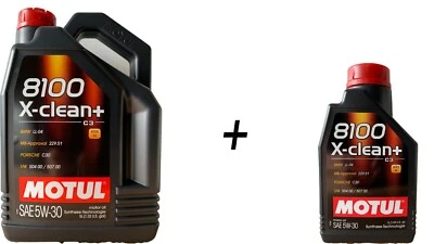 MOTUL 8100 X-CLEAN+ 5W-30 BMW LL04 MB 229.51 VW 50400 VW 50700 5+1 liter Motoröl