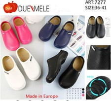 CIABATTE DONNA ZOCCOLI DI GOMMA GIARDINO MARE LAVORO OSPEDALE MADE IN PORTUGAL