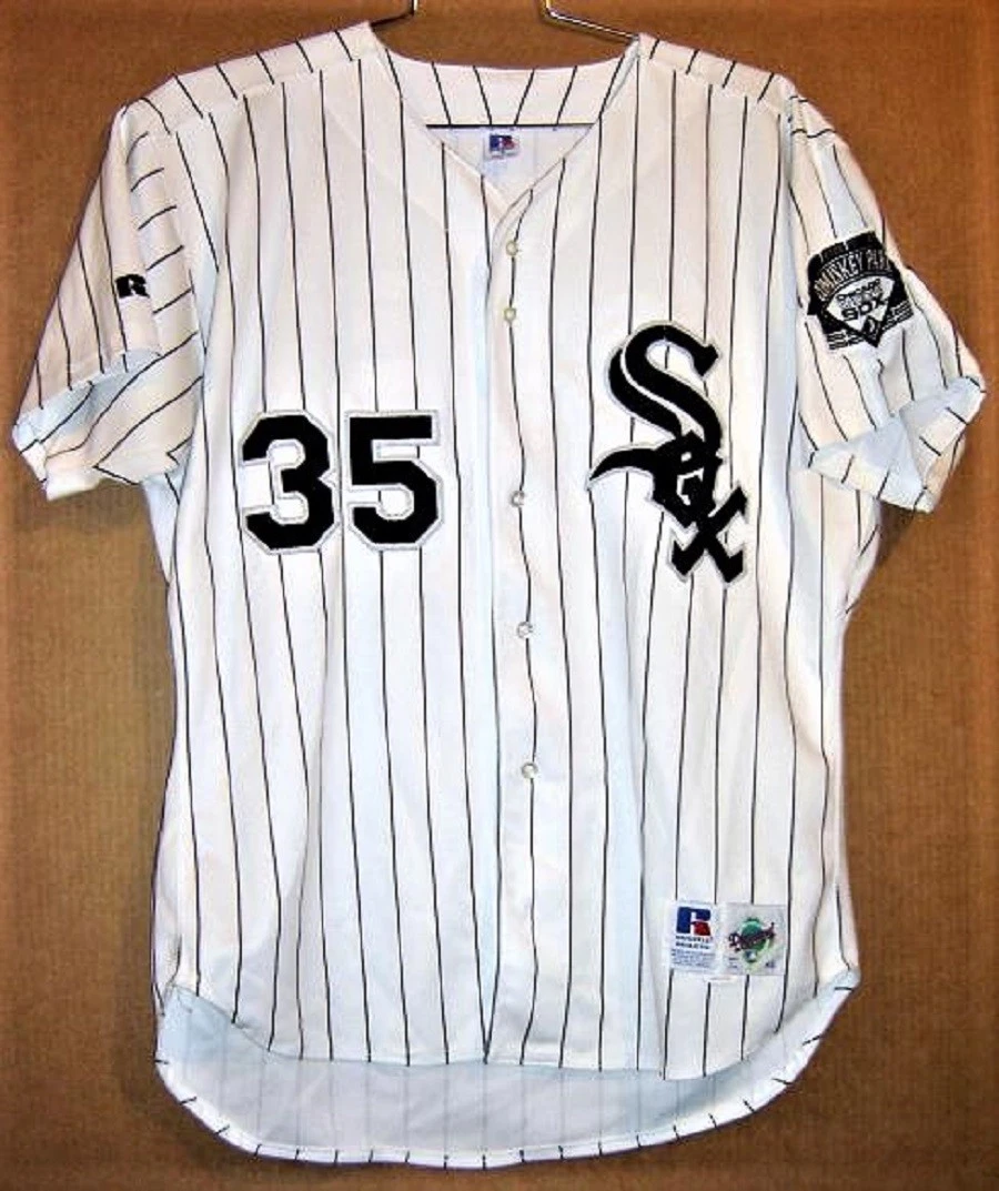 MAILLOT CHICAGO WHITE SOX FRANK THOMAS 35 TAILLE 48 2 CASQUETTES ET T TE BOBB