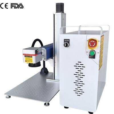Raycus 100W Fiber Laser Engraver Cutter Machine Metal Logo Electric Cut Mark FDA