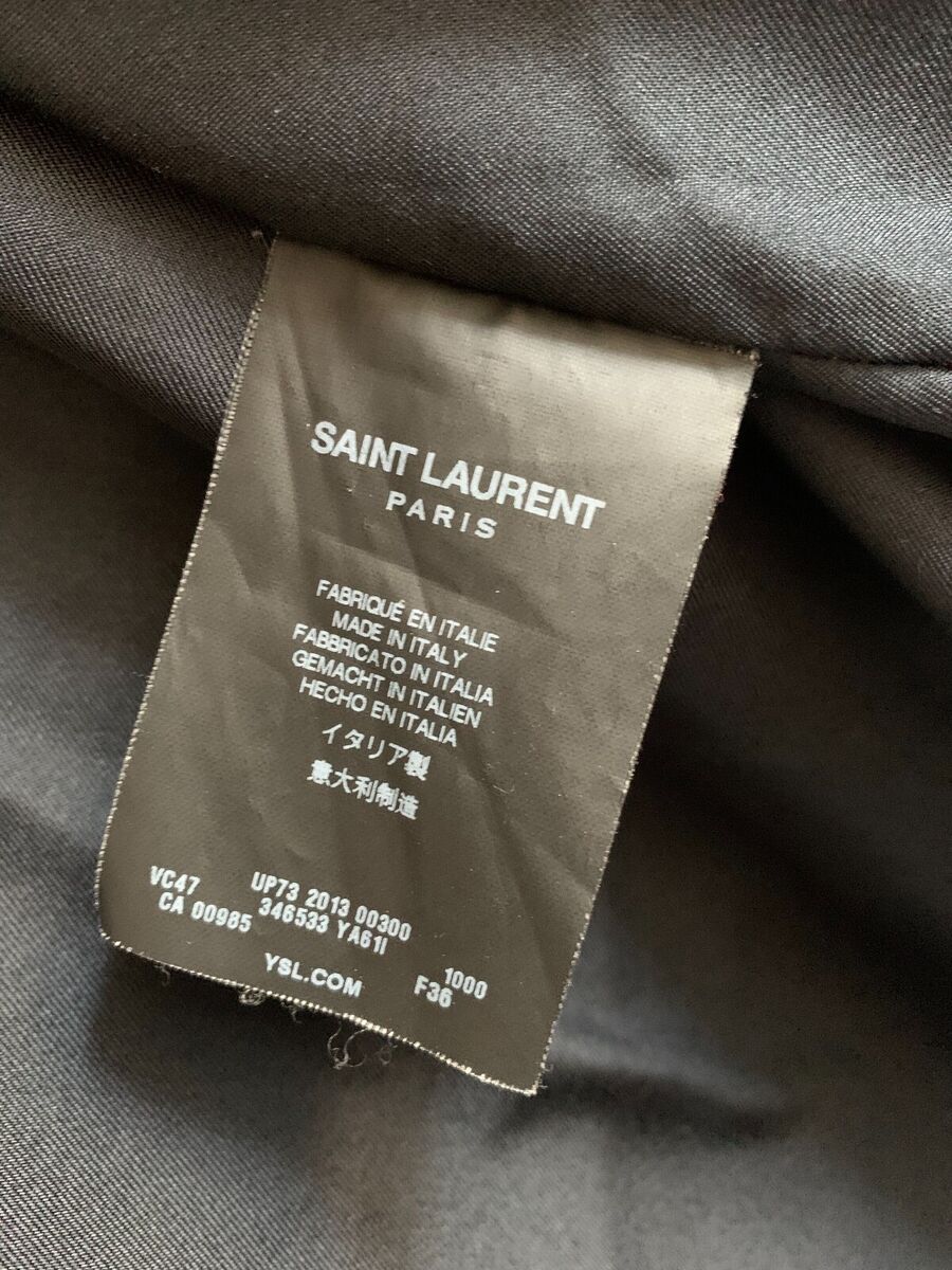 Saint Laurent Blood Luster Jacket Paris Souvenir Bomber Hedi Saint Laurent Blood Luster Jacket Paris Souvenir Bomber Hedi