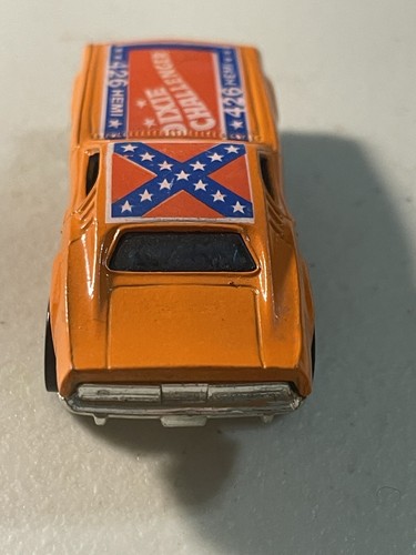 1970 HOT WHEELS DIXIE CHALLENGER 426 HEMI DUKES OF HAZZARD ORANGE CAR #2 - Picture 9 of 12