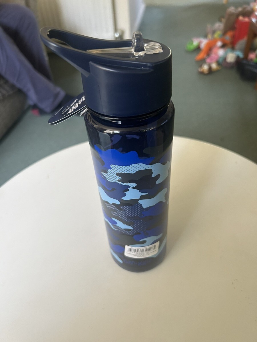 Smiggle Water Bottle 750ml Blue Camo
