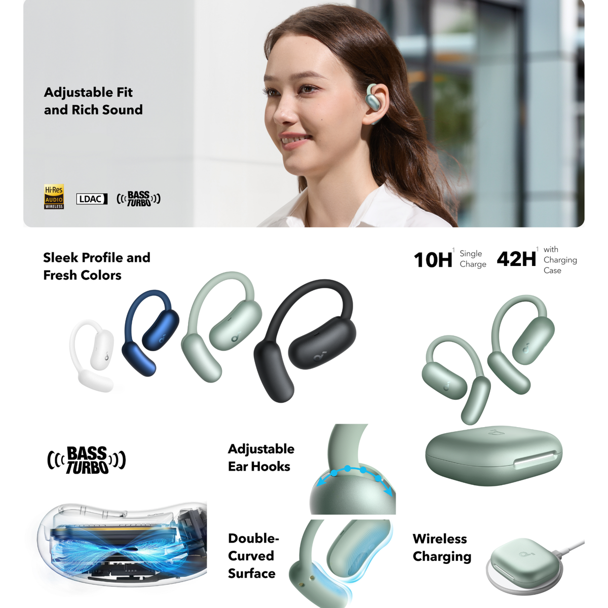 Anker SoundCore AeroFit 2 Open-Ear True-Wireless Earbuds Bluetooth Earbuds | eBay Anker SoundCore AeroFit 2 Open-Ear True-Wireless Earbuds Bluetooth Earbuds | eBay