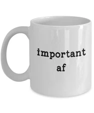 Important af Mug - Funny Tea Hot Cocoa Coffee Cup - Novelty Birthday Gift Idea