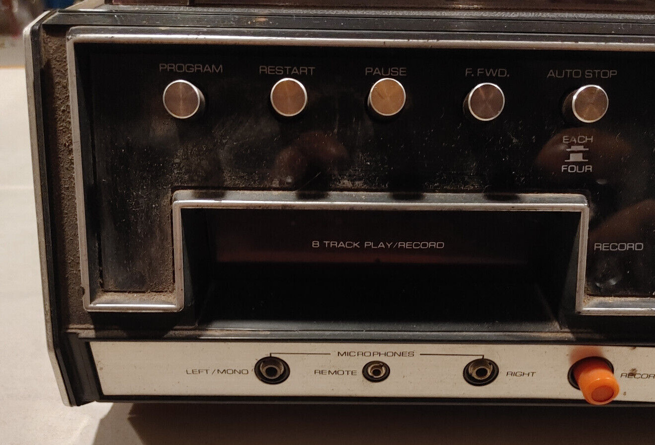 Vintage Sears AM/FM Stereo System Record Player, w/ AUX & non-working 8 ...