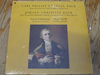 Ti 90 C.P.E. Bach / J.C. Bach Sonatas / Lieberman / Kroll SEALED