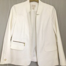 Chico’s - White Buttonless Lined Jacket - Size 12 - 14