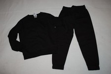 Boys BLACK SWEATSHIRT SWEAT PANTS SET Outfit S 6-7 M 8 L 10-12 XXL 18