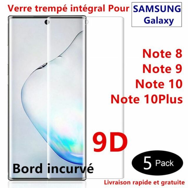 VITRE VERRE TREMPE pour Samsung NOTE 8/9/NOTE 10 PLUS FILM PROTECTION INTÉGRAL VITRE VERRE TREMPE pour Samsung NOTE 8/9/NOTE 10 PLUS FILM PROTECTION INTÉGRAL