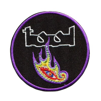 Tool Band Embroidered Iron on Patch   Progressive Metal Rock Flame Eye Design