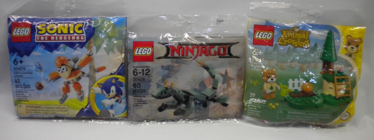 Lot of 3 Sealed Lego Sets Sonic Animal Crossing Ninjago 30428