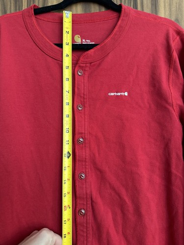 Carhartt Union Suit Butt Flap Mens Size XL TALL Red Long Johns USA Made - Foto 3 di 10