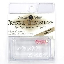 Rare Mill Hill Crystal Treasures 13021 Round BEAD Light Rose AB