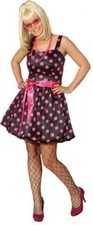 50er Jahre Kleid Kostüm Damen Party Disco Rock´n Roll Trägerkleid Punkte Swing