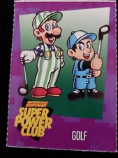 Nintendo Power Super Power Club Magazine Card  #80 GOLF