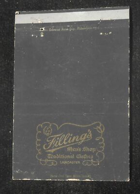 1950s Filling's Men's Shop Traditional Clothes Lancaster PA Matchbook