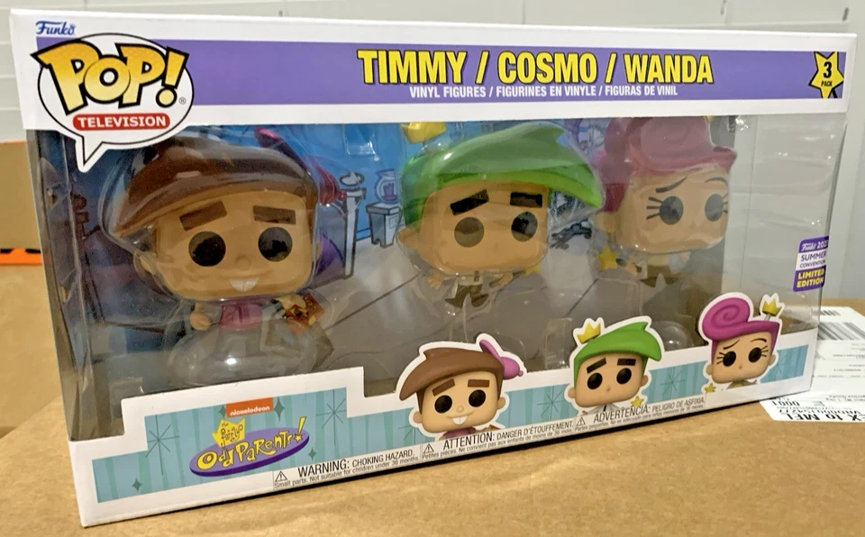 Funko Nickelodeon: Fairly Oddparents POP! Paquete de 3 SDCC Summer Convention 2023 nuevo en caja Foto 3 de 4