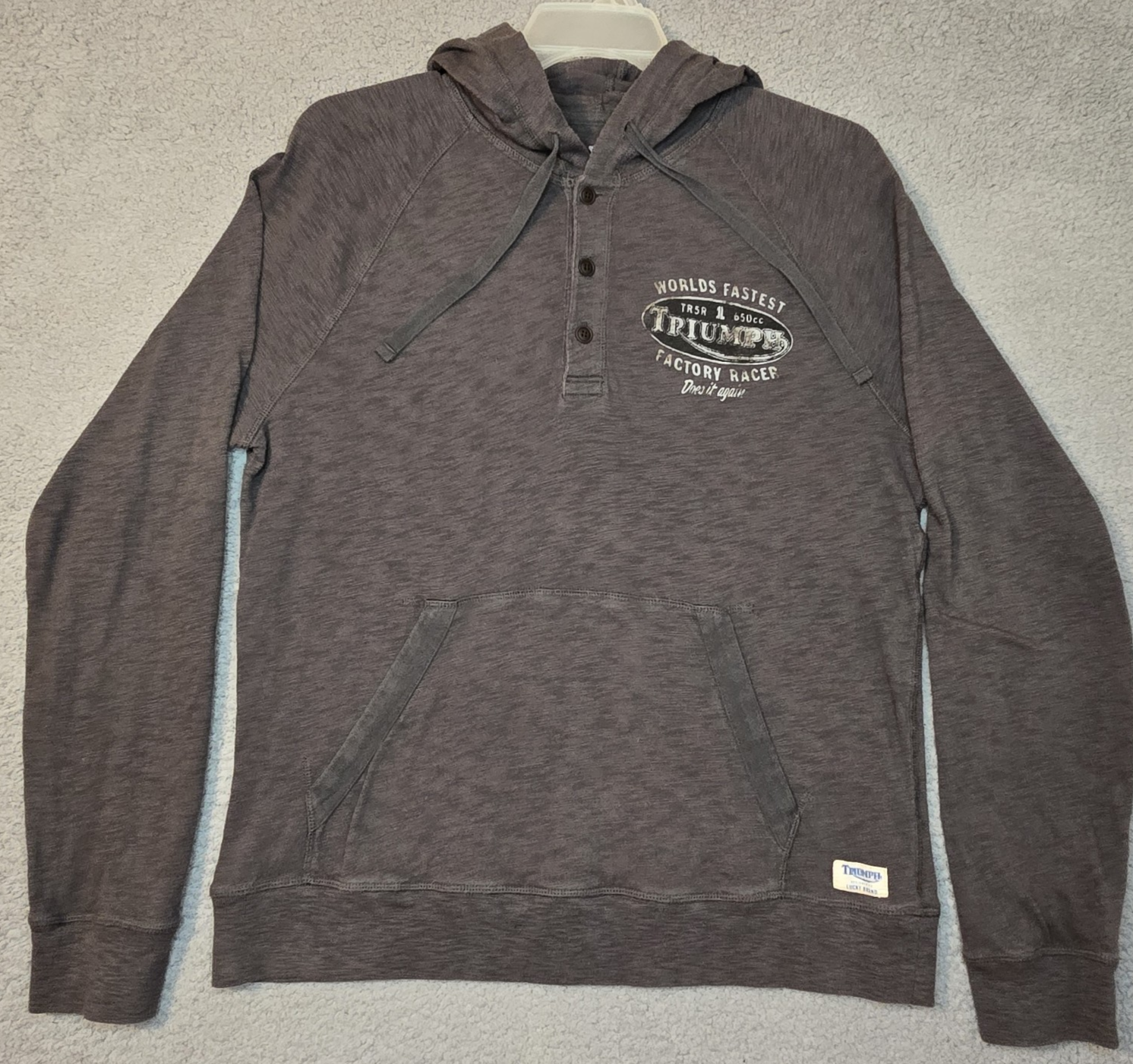 Triumph Motorcycles Men's Large Double-Sided Hoodie Pullover Shirt