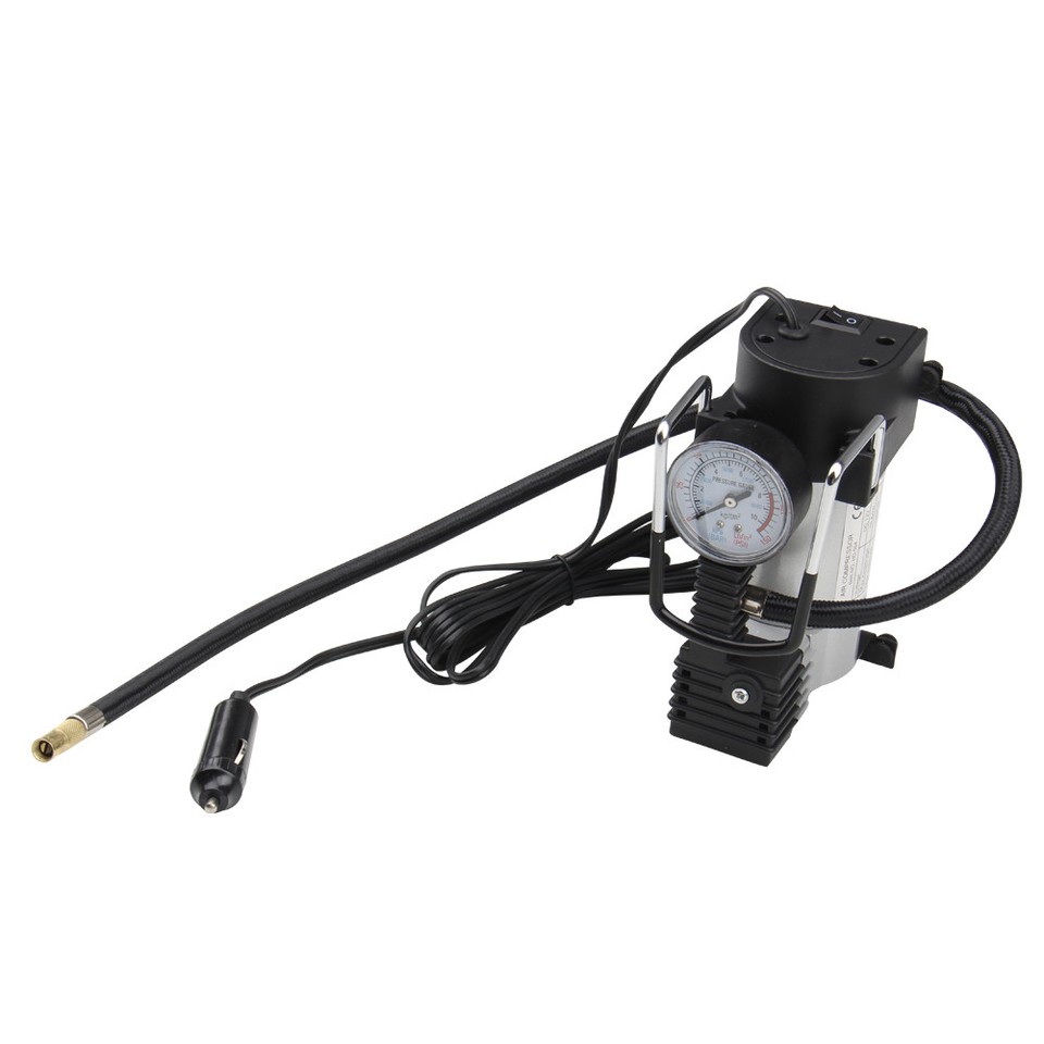 CarBole 12V 150PSI Portable Air Compressor – Silver Tire Inflator For Car & Truck