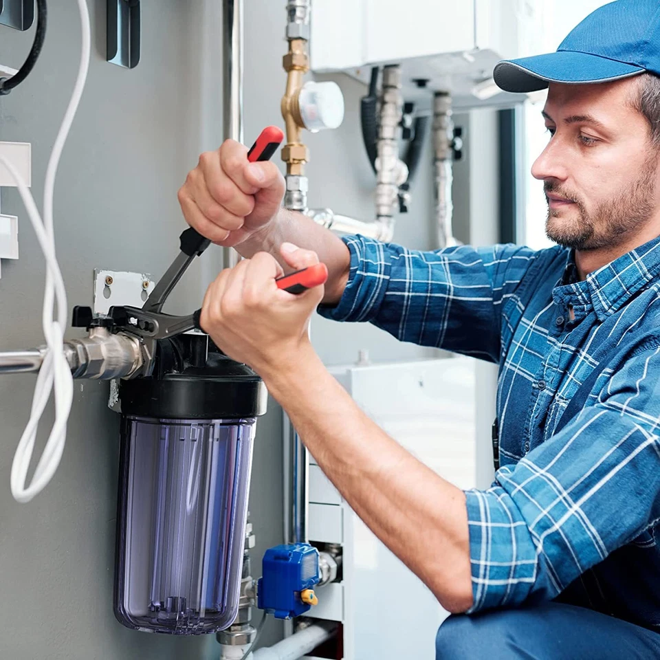 3Pack Clear 10 Inch Whole House Water Filter Housing for Filtration System 1"NPT - Image 3 of 4