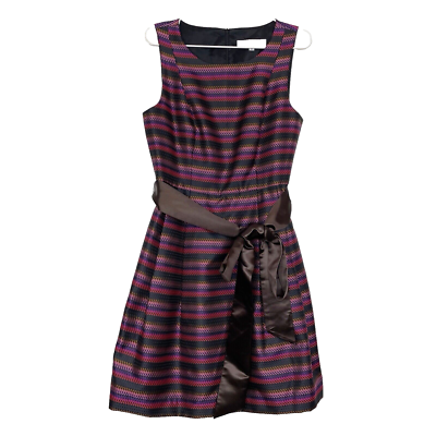 Trina Turk Aime Dress 8 Multicolor Fit Flare Sleeveless Sash Belt Party  Holiday | eBay