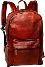 Handmade Vintage Real Leather Backpack Rucksack Casual Travel Laptop Bag Unisex