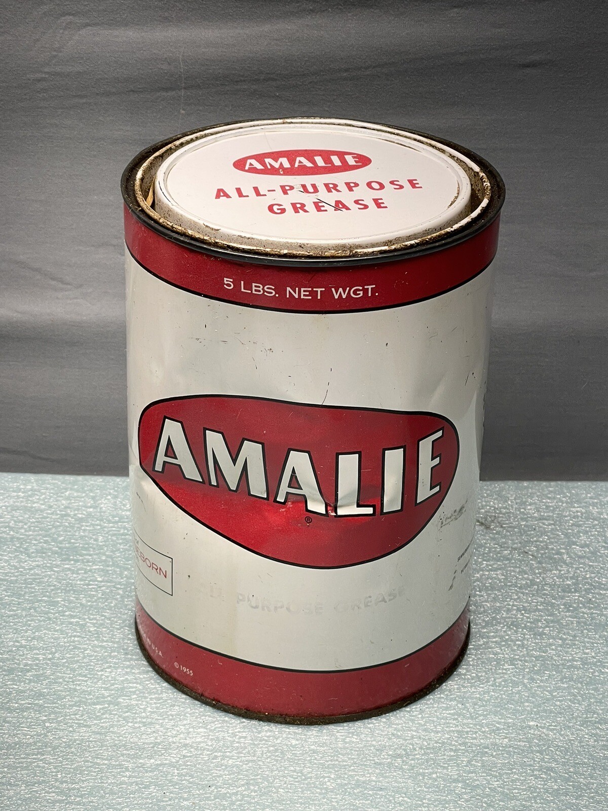 Vintage Amalie All Purpose 5 Pound Oil Grease Can Good Condition eBay