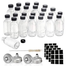 24pack 2 Oz Small Clear Glass Jarswith Lidsshot Bottles With Capsfunnelslabelsli