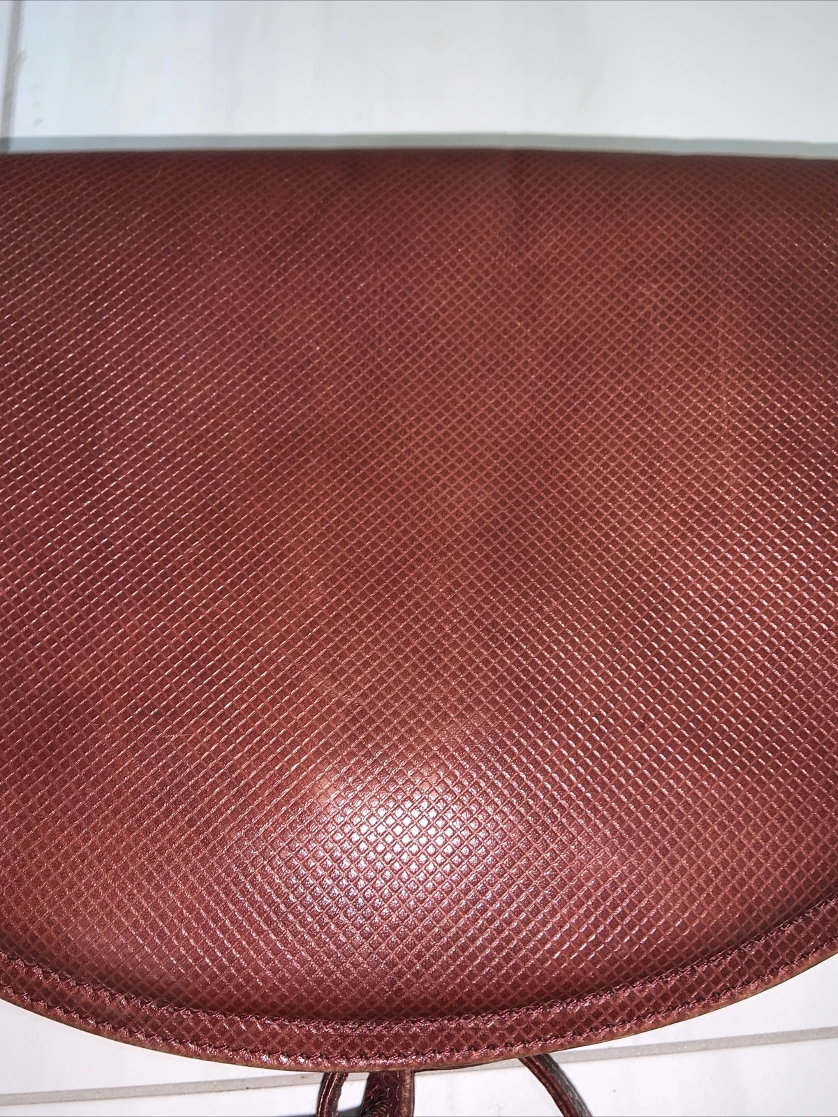 Borsa a mezzaluna vintage Bottega Veneta marrone medio in pelle impilata con pochette