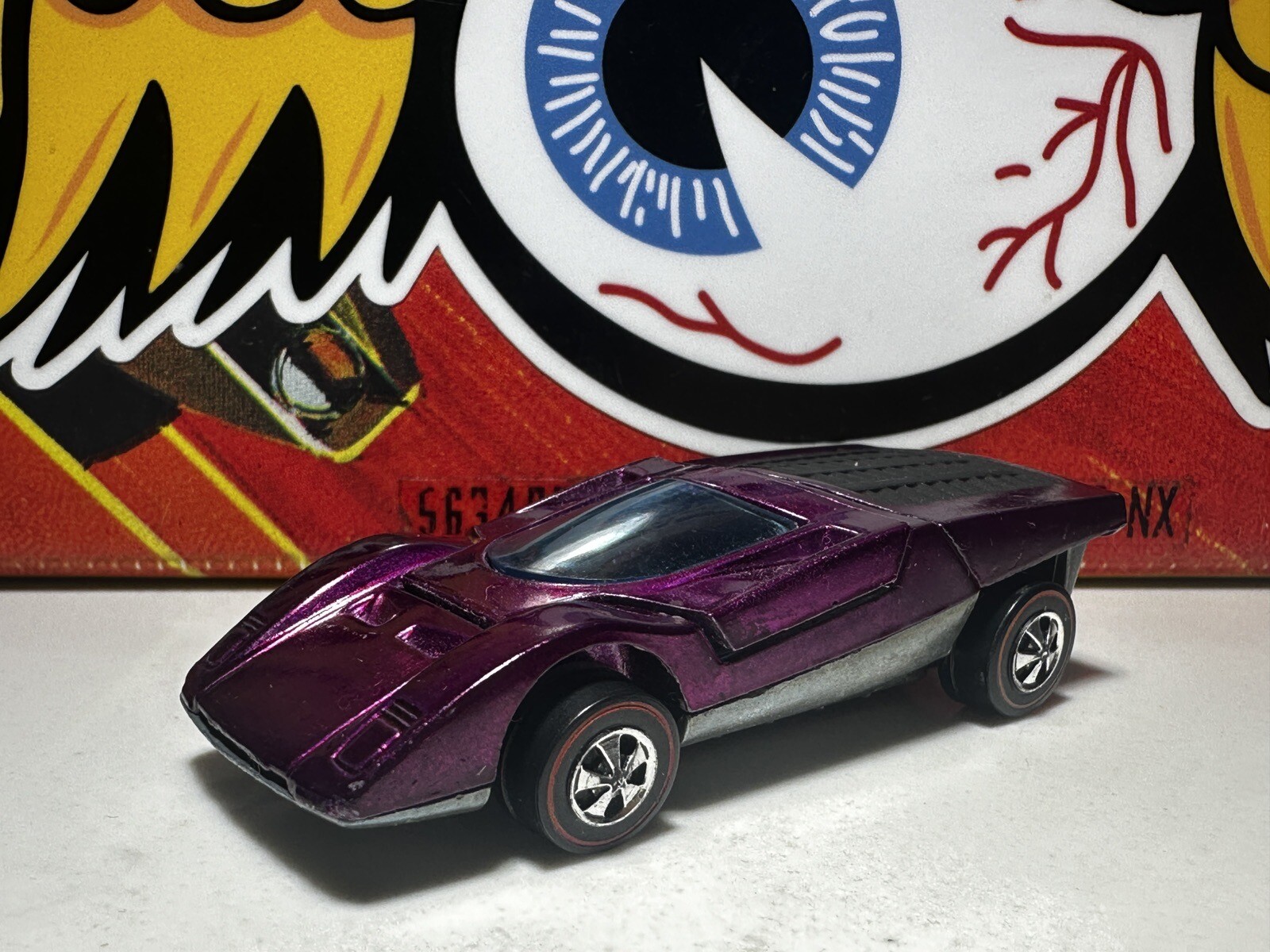1972 Hot Wheels Redline Magenta Ferrari 512S Stunner NEAR MINT All