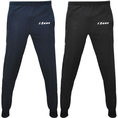 Zeus Enea Fußball Teamwear Herren Kinder Trainingshose Hose blau schwarz neu