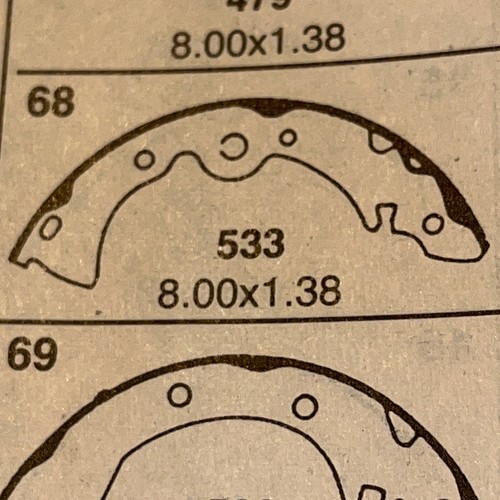 Brake Shoe 533 Rear Set Of 4 Free Shipping Fits 83-90 Nissan